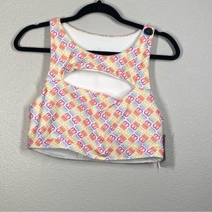 Cotton On Body Multi Color Retro Logo Sports Bra Size XLarge